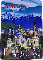 Altyn Adam magnet, Almaty, rectangular, Ascension Cathedral