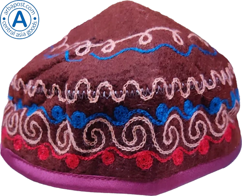 Altyn Adam children's vest and cap made of felt, violet photo 4
